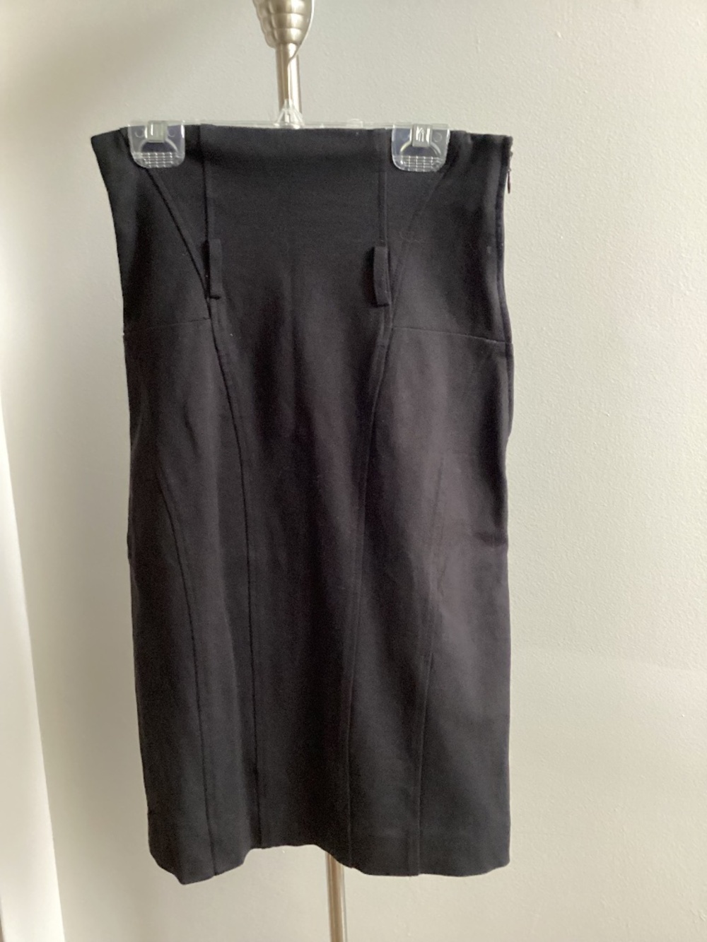 High waisted black pencil skirt